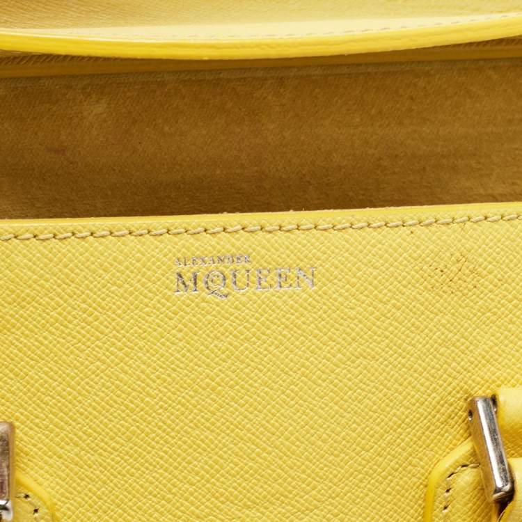 Pre Owned Alexander McQueen Yellow Leather Small Heroine Satchel