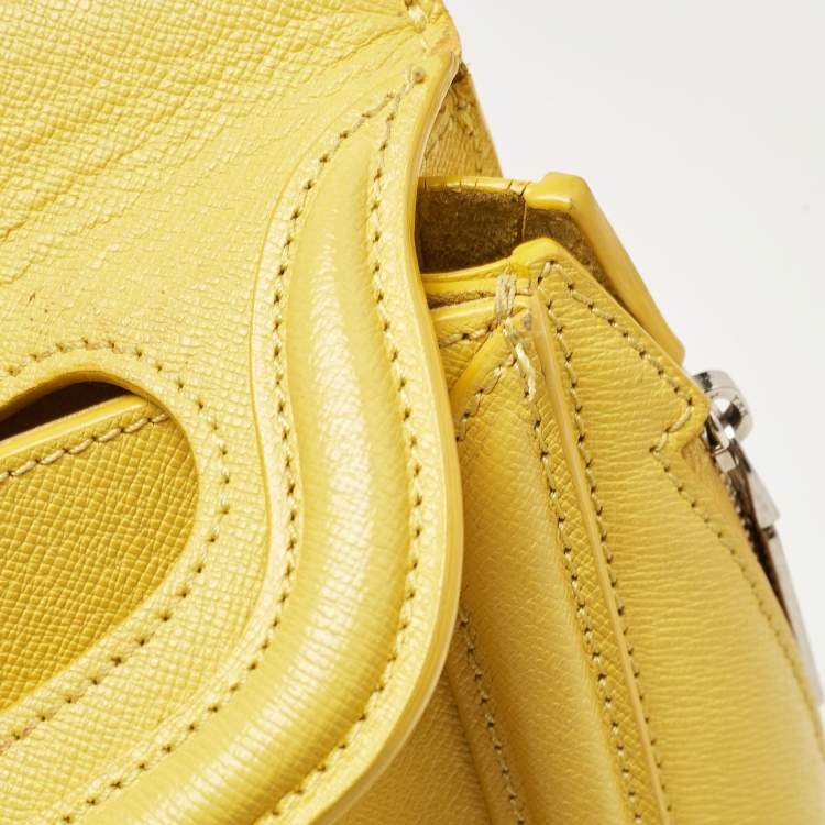 Pre Owned Alexander McQueen Yellow Leather Small Heroine Satchel