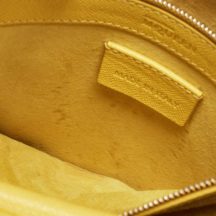 Pre Owned Alexander McQueen Yellow Leather Small Heroine Satchel