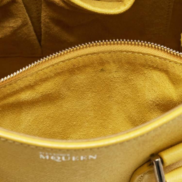 Pre Owned Alexander McQueen Yellow Leather Small Heroine Satchel