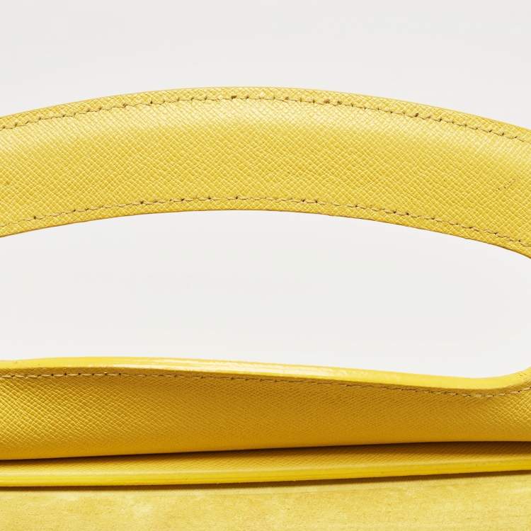 Pre Owned Alexander McQueen Yellow Leather Small Heroine Satchel