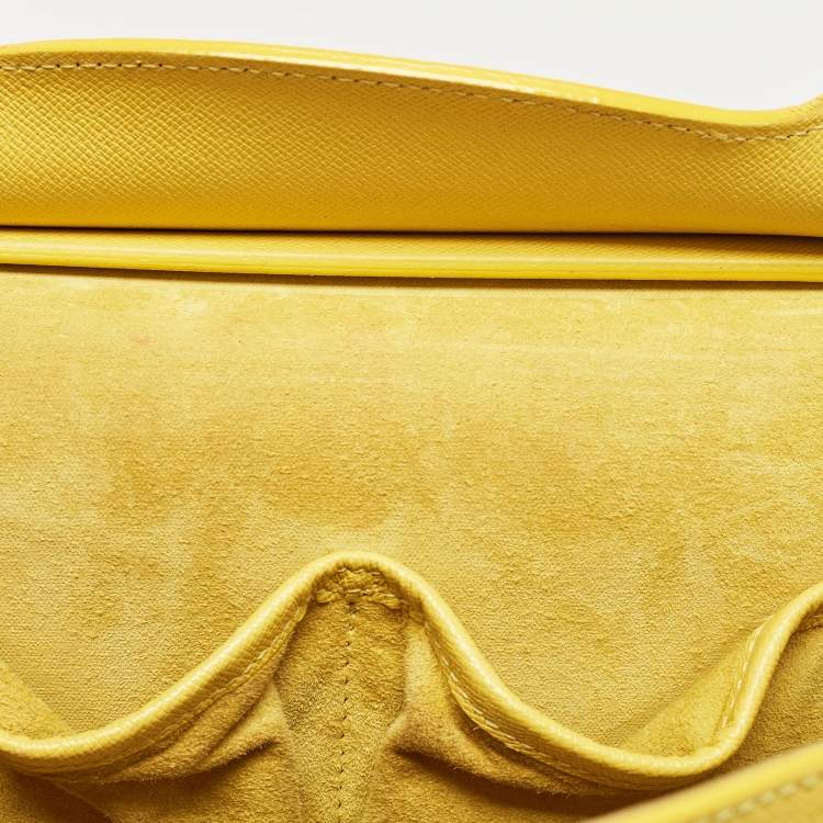 Pre Owned Alexander McQueen Yellow Leather Small Heroine Satchel