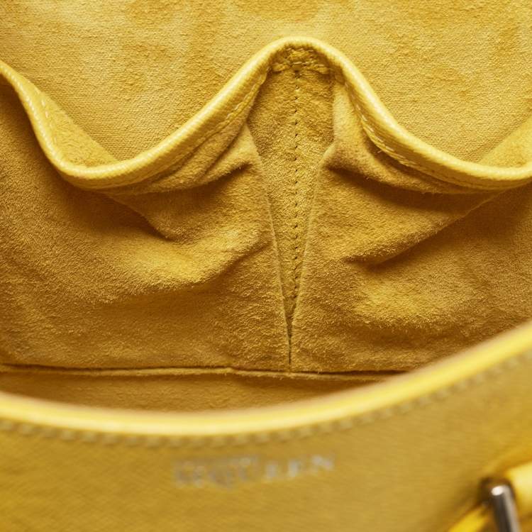Pre Owned Alexander McQueen Yellow Leather Small Heroine Satchel