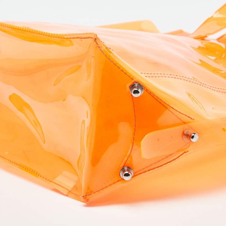 Pre Owned Alexander McQueen Orange PVC Tote