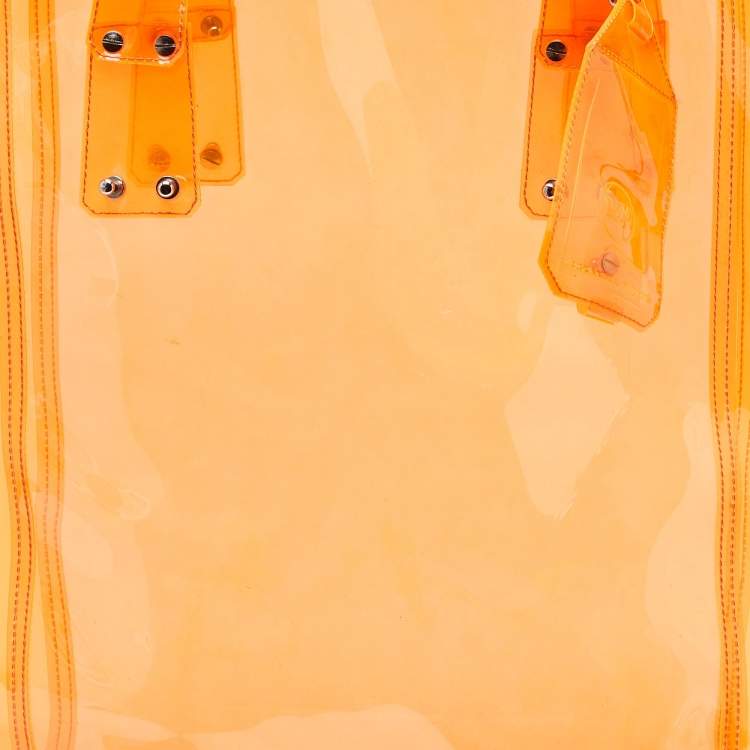 Pre Owned Alexander McQueen Orange PVC Tote
