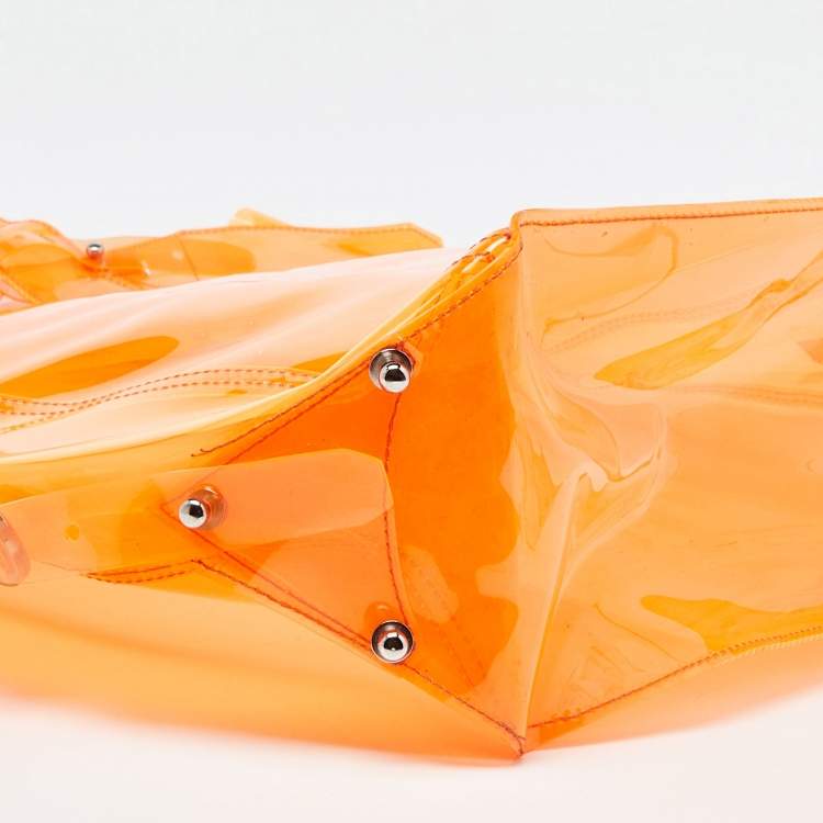 Pre Owned Alexander McQueen Orange PVC Tote