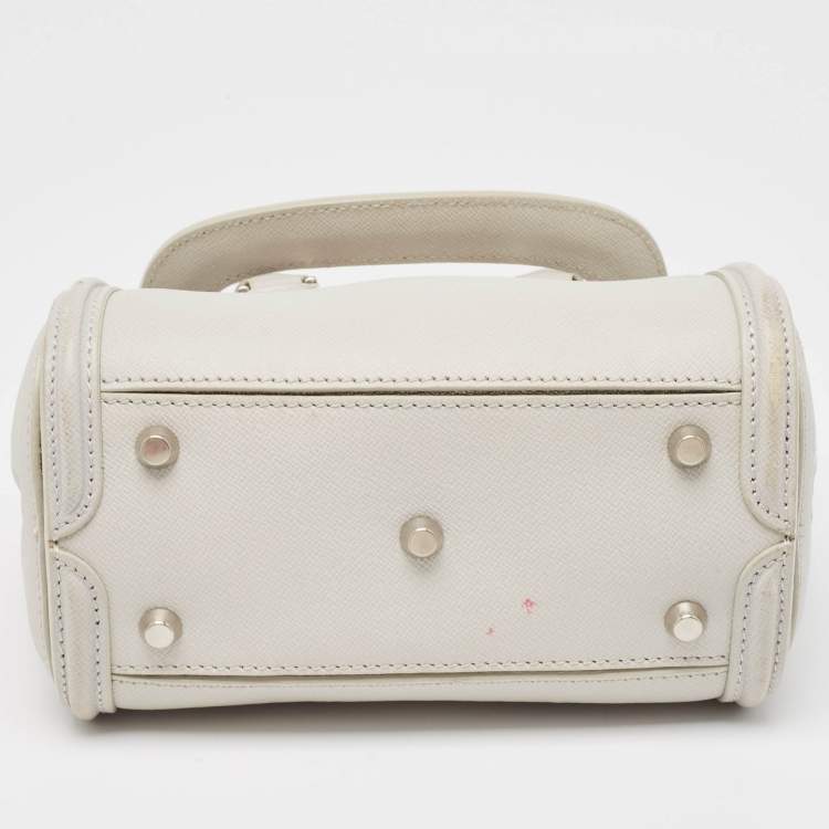 Pre Owned Alexander McQueen Grey Leather Mini Heroine Bag