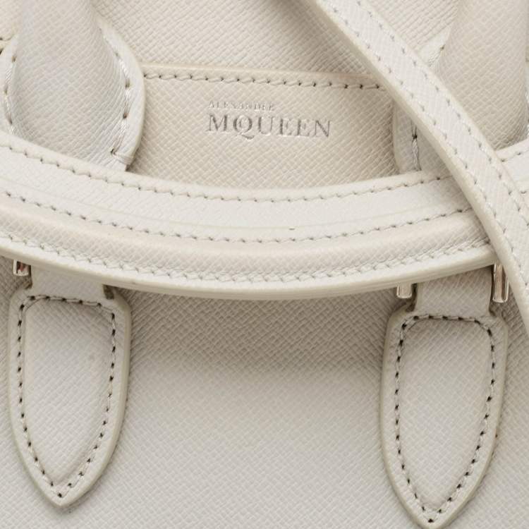 Pre Owned Alexander McQueen Grey Leather Mini Heroine Bag
