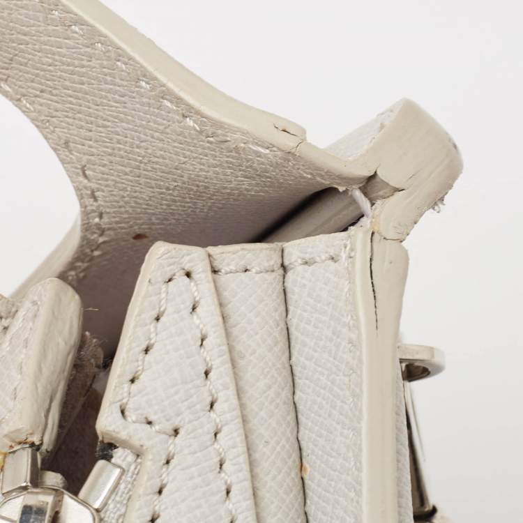 Pre Owned Alexander McQueen Grey Leather Mini Heroine Bag
