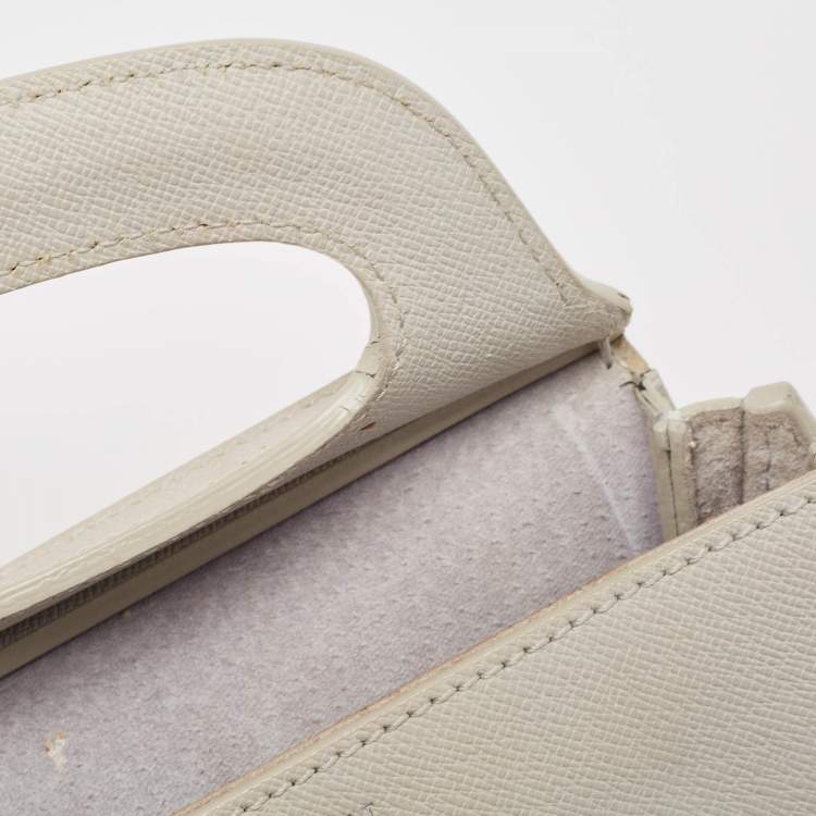 Pre Owned Alexander McQueen Grey Leather Mini Heroine Bag