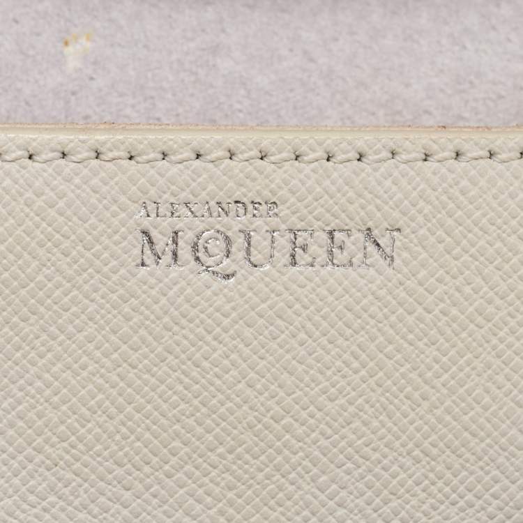 Pre Owned Alexander McQueen Grey Leather Mini Heroine Bag