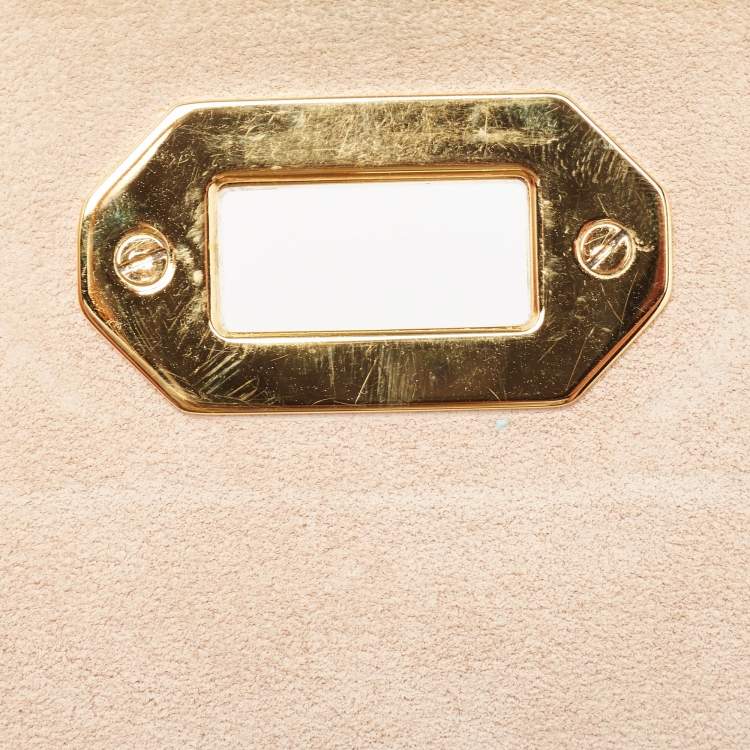 Pre Owned Alexander McQueen Beige Python Box Crossbody Bag