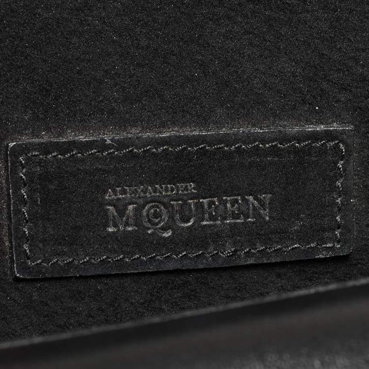 Pre Owned Alexander McQueen White/Black Leather Lucite Heroine Shoulder Bag