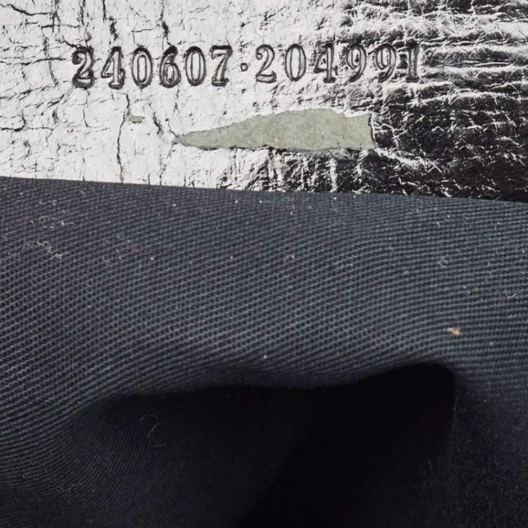 Pre Owned Alexander McQueen Black/White Wool and Leather Large De Manta Clutch
