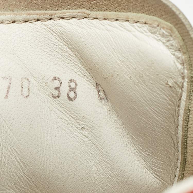 Pre Owned Alexander McQueen White Leather Oversized Sneakers Size 38