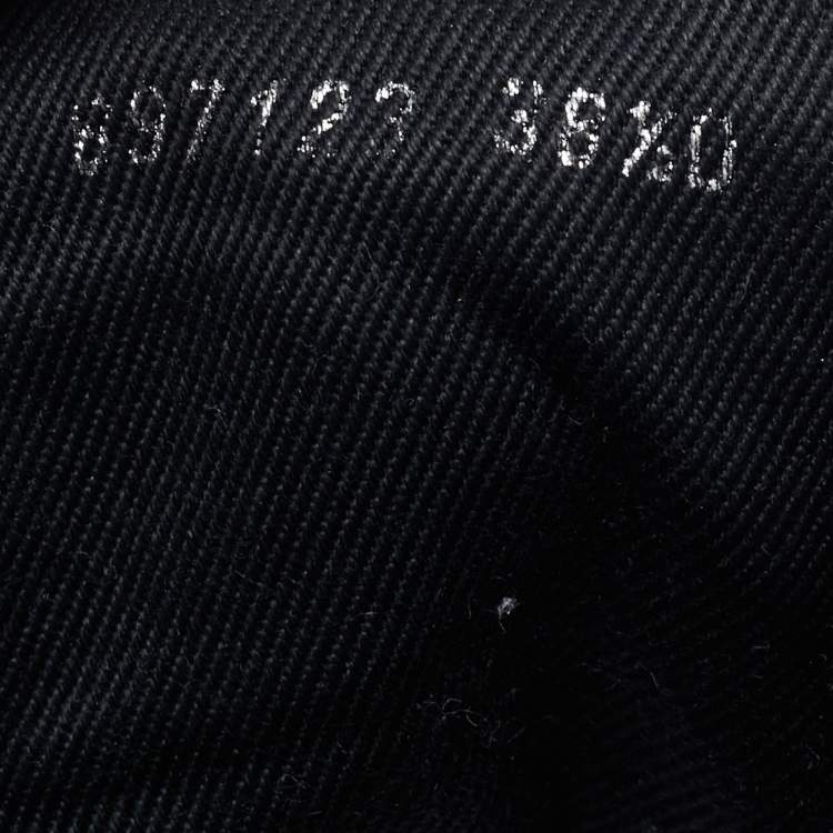 Pre Owned Alexander McQueen Black Canvas Deck Plimsoll High Top Sneakers Size 38.5