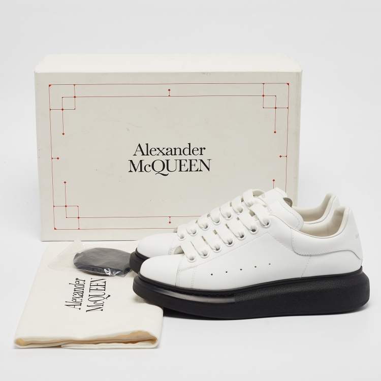 Pre Owned Alexander McQueen White Leather Larry Sneakers Size 39