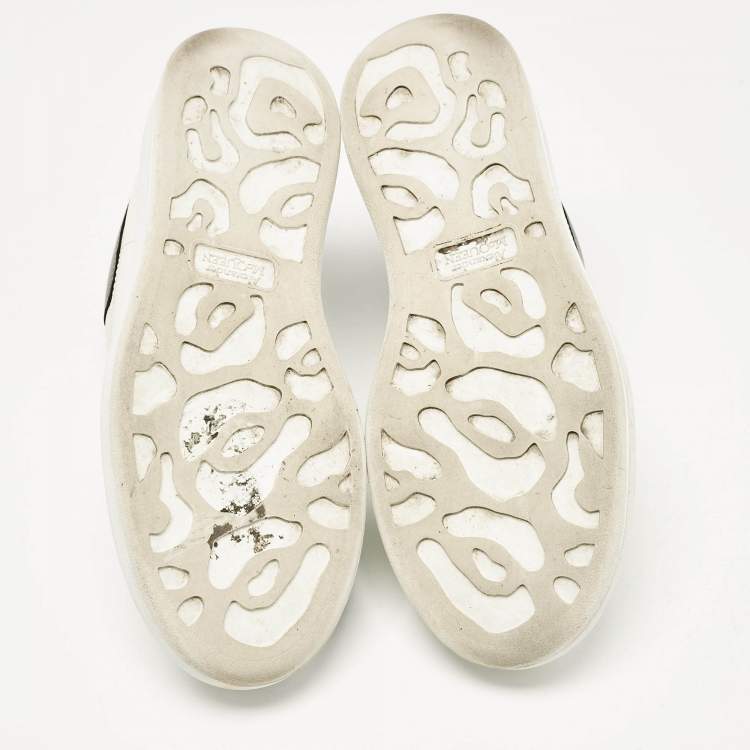 Pre Owned Alexander McQueen White Leather Oversized Lace Up Sneakers Size 39.5