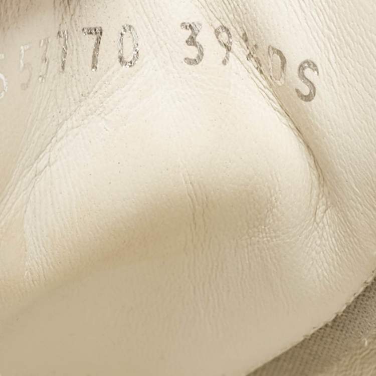 Pre Owned Alexander McQueen White Leather Oversized Lace Up Sneakers Size 39.5