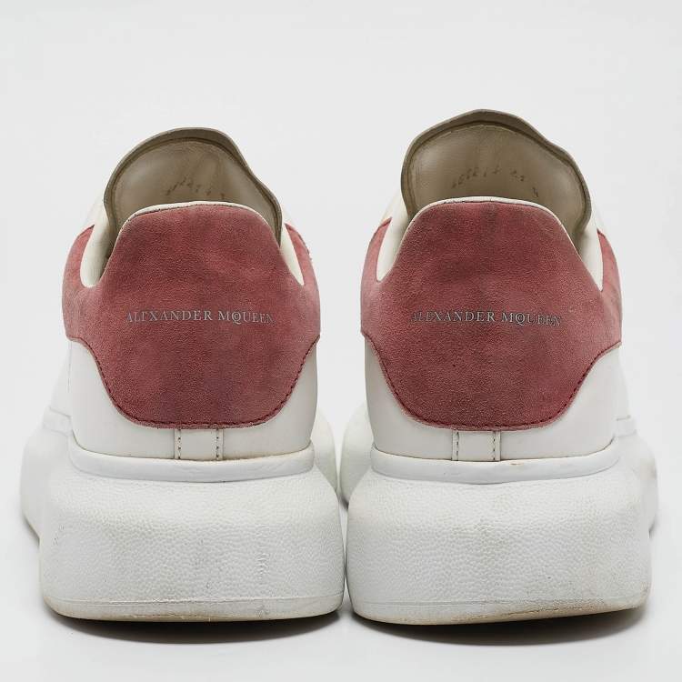 Pre Owned Alexander McQueen White Leather Oversized Low Top Sneakers Size 41