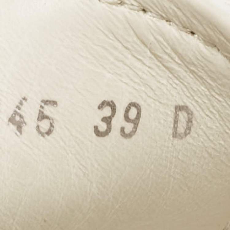 Pre Owned Alexander McQueen White Leather Deck Plimsoll Lace Up Sneakers Size 39