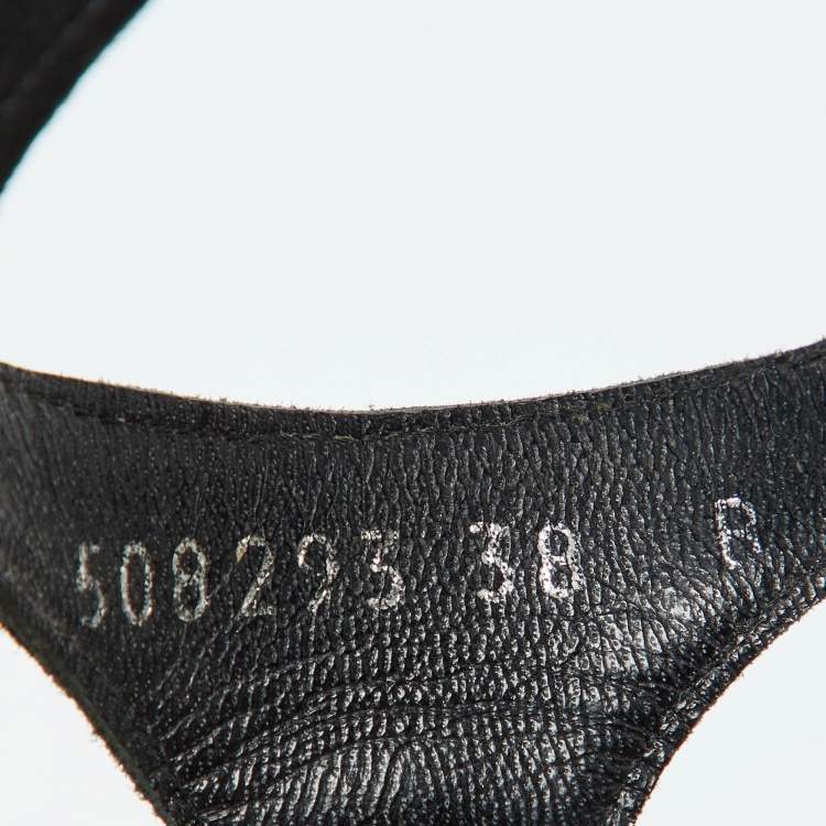 Pre Owned Alexander McQueen Black Suede Flat Sandals Size 38
