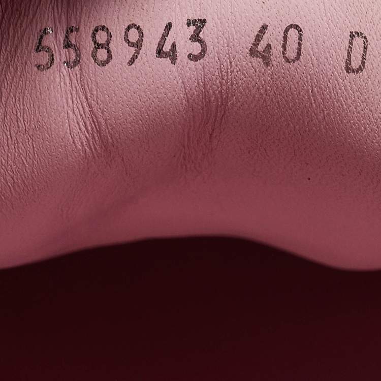 Pre Owned Alexander McQueen Pink Leather Oversized Runner Low Top Sneakers Size 40