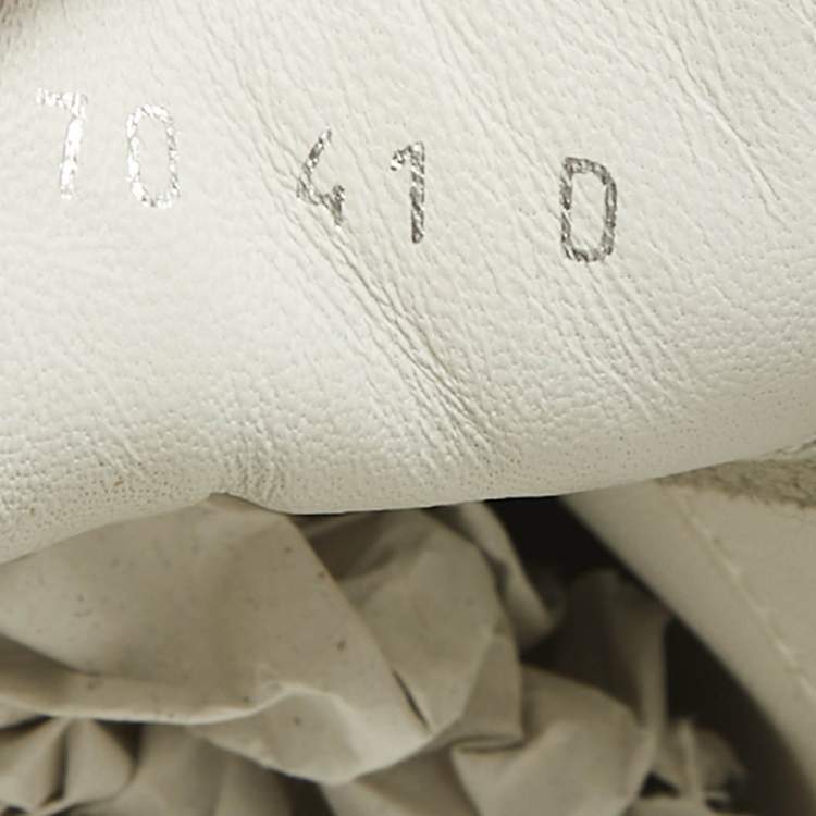 Pre Owned Alexander McQueen White Leather Oversized Low Top Sneakers Size 41