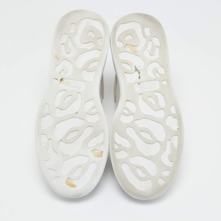 Pre Owned Alexander McQueen Off White Leather Larry Sneakers Size 35.5