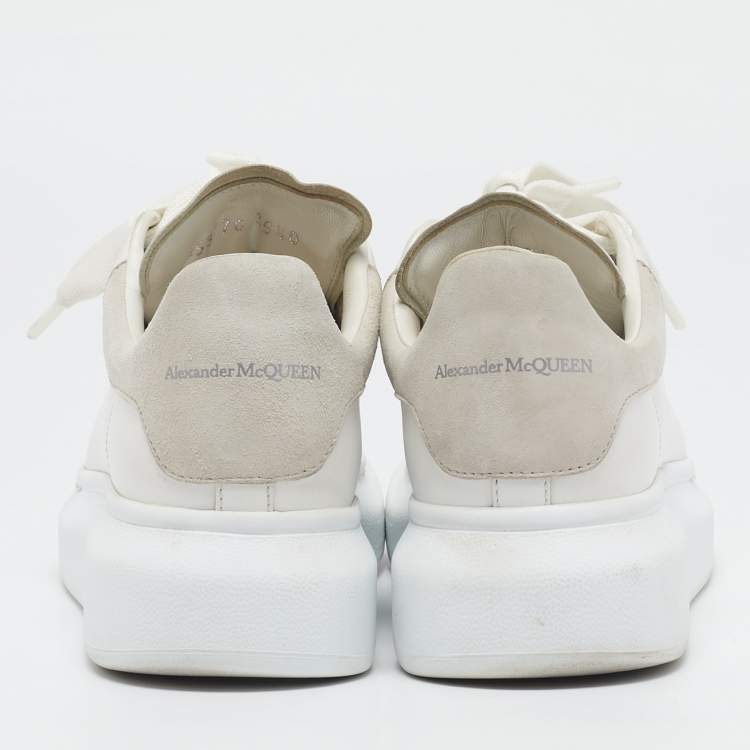 Pre Owned Alexander McQueen Off White Leather Larry Sneakers Size 35.5