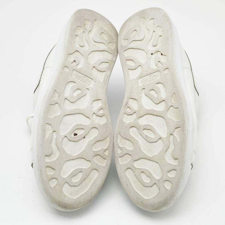 Pre Owned Alexander McQueen White Leather Oversized  Sneakers Size 40