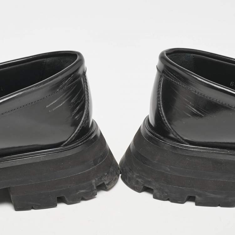 Pre Owned Alexander McQueen Black Leather Wander Loafers Size 40