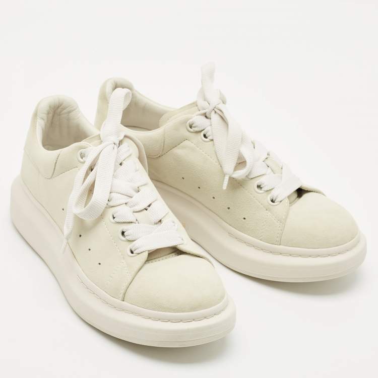 Pre Owned Alexander McQueen Grey Suede Oversized Sneakers Size 40