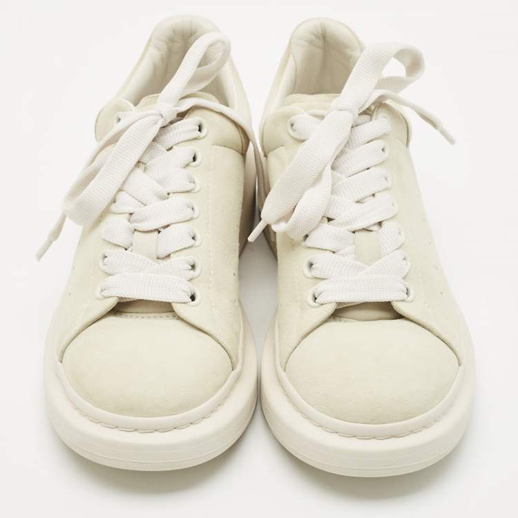 Pre Owned Alexander McQueen Grey Suede Oversized Sneakers Size 40
