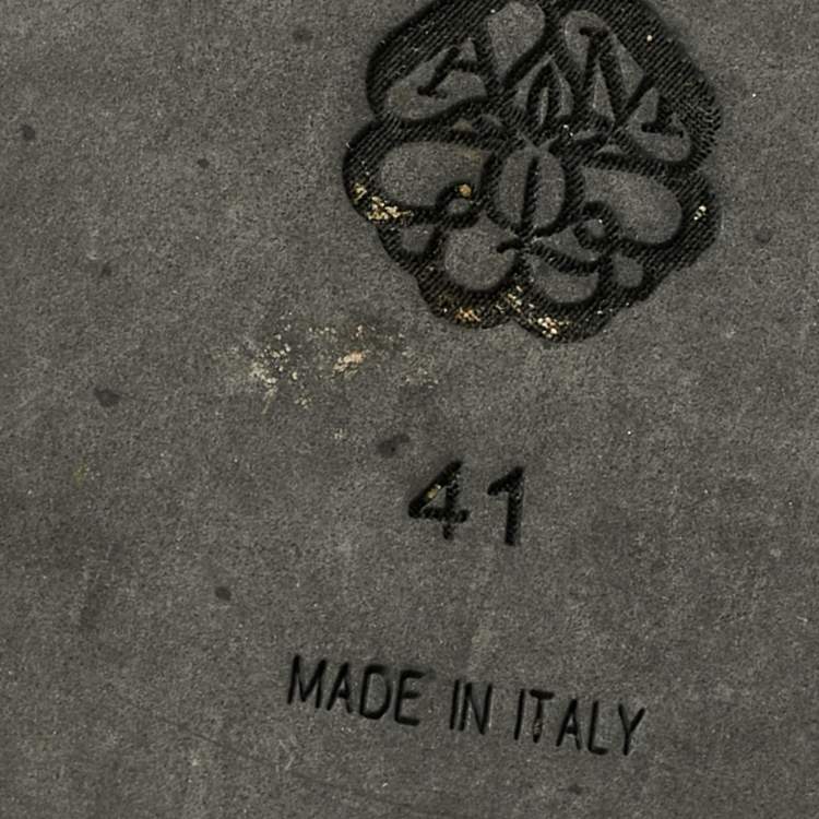 Pre Owned Alexander McQueen Black Leather Hybrid Slide Sandals Size 41