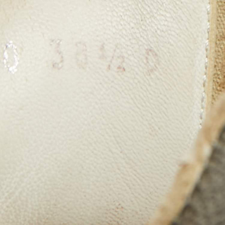 Pre Owned Alexander McQueen White/Metallic Leather Oversized Sneakers Size 38.5