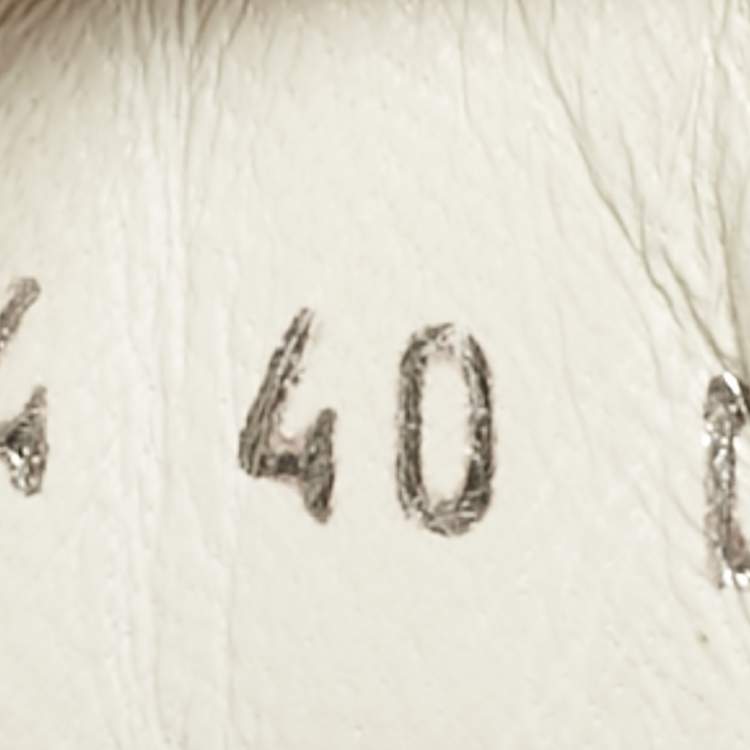 Pre Owned Alexander McQueen White/Blue Leather and Suede Oversized Sneakers Size 40