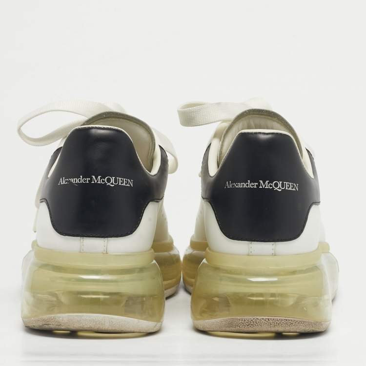 مملوكة مسبقًا Alexander McQueen White Leather Oversized Lace Up Sneakers Size 40