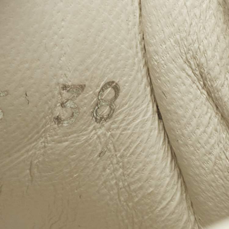 Pre Owned Alexander McQueen Oversized Size 38 White Leather Low Top Sneakers