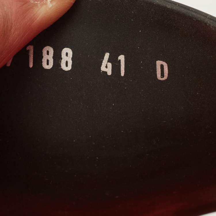 Pre Owned Alexander McQueen Hybrid Size 41 Black/Red Rubber Logo Slide Sandals