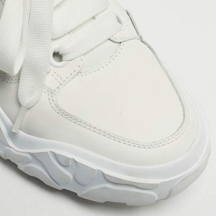 Pre Owned Alexander McQueen Court Size 36 White Leather Low Top Sneakers