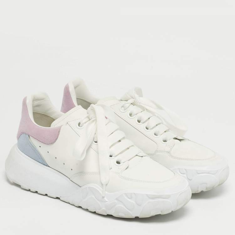 Pre Owned Alexander McQueen Court Size 36 White Leather Low Top Sneakers