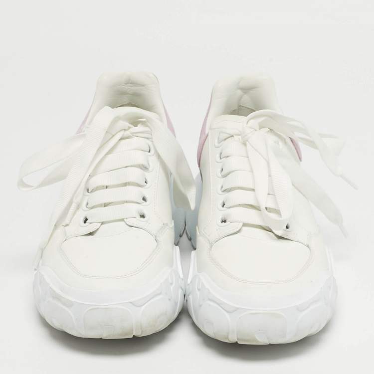 Pre Owned Alexander McQueen Court Size 36 White Leather Low Top Sneakers