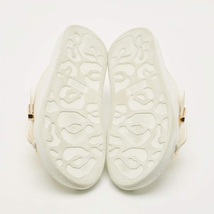 Pre Owned Alexander McQueen Hybrid Chelsea Size 36 White Rubber Flat Sandals