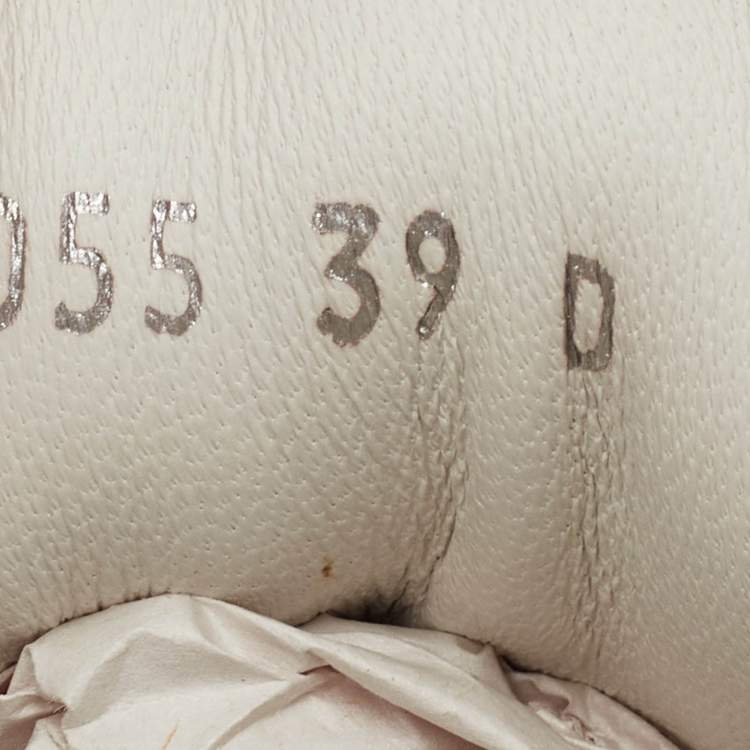 Pre Owned Alexander McQueen Oversized Size 39 Blue/White Denim and Leather Lace Up Sneakers