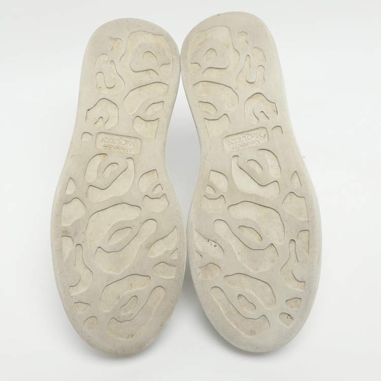 Pre Owned Alexander McQueen Oversized Size 36.5 White Leather Low Top Sneakers