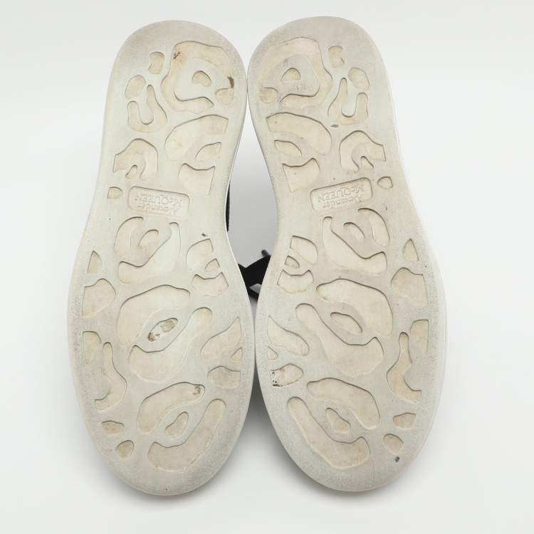 Pre Owned Alexander McQueen Oversized Size 36.5 Black Leather Low Top Sneakers