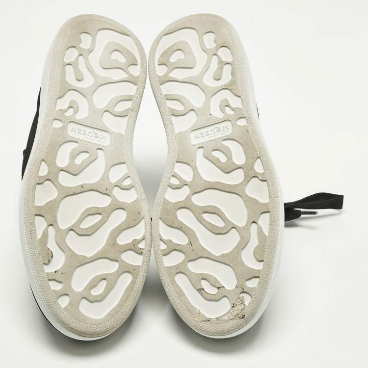 Pre Owned Alexander McQueen Oversized Size 39.5 Black Knit Fabric Low Top Sneakers