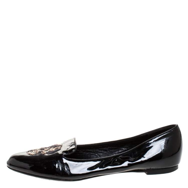 Alexander McQueen Womens Leather Flats in Black Womens Shoes Flats and flat shoes Ballet flats and ballerina shoes White 