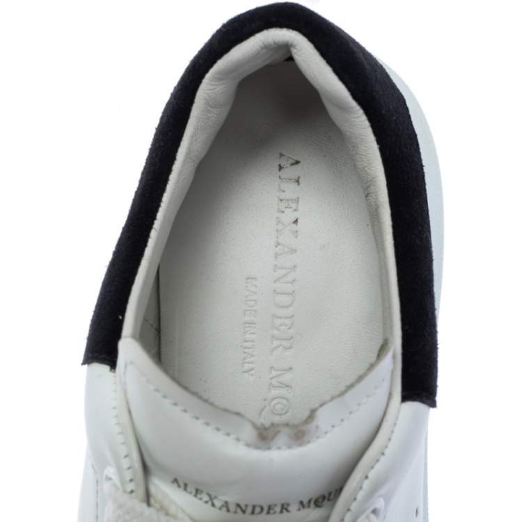Pre Owned Alexander Mcqueen White Leather Oversized Low Top Sneakers Size 36.5